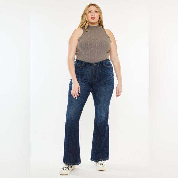 Kancan Full Size Mid Rise Flare Jeans - Picture 1 of 14